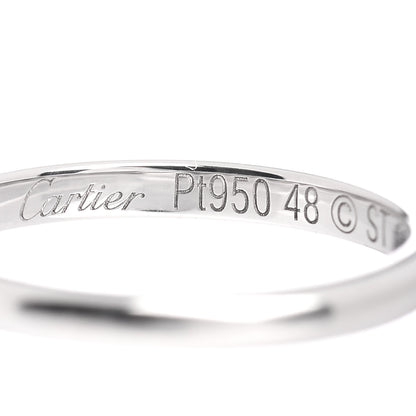 Cartier Platinum 2mm 1895 Wedding Band Ring 48 4.5 4 of 5