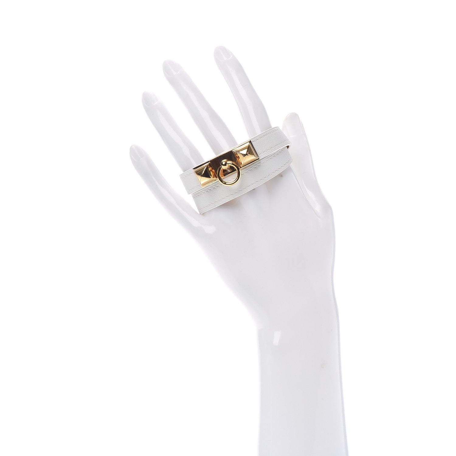 Hermes Swift Rivale Double Tour Bracelet S White 2 of 5