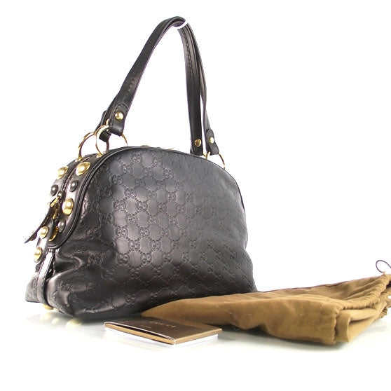 Gucci Guccissima Medium Babouska Dome Bag Black 3 of 9