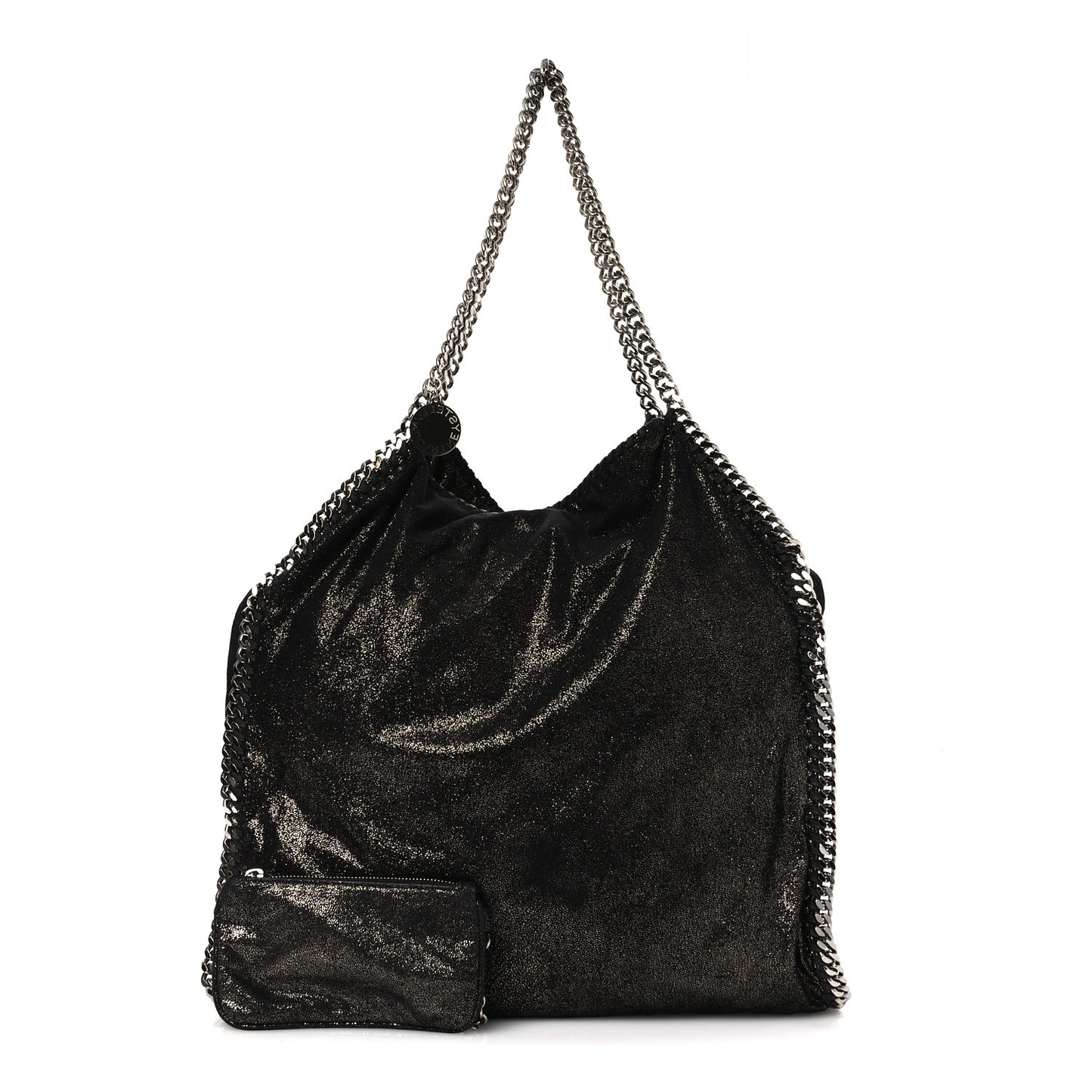Shaggy Deer Falabella Fold Over Tote Black