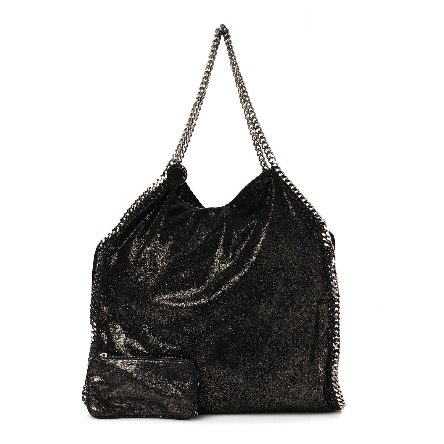 Stella McCartney Shaggy Deer Falabella Fold Over Tote Black 3 of 12