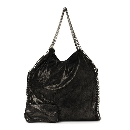 Stella McCartney Shaggy Deer Falabella Fold Over Tote Black 3 of 12