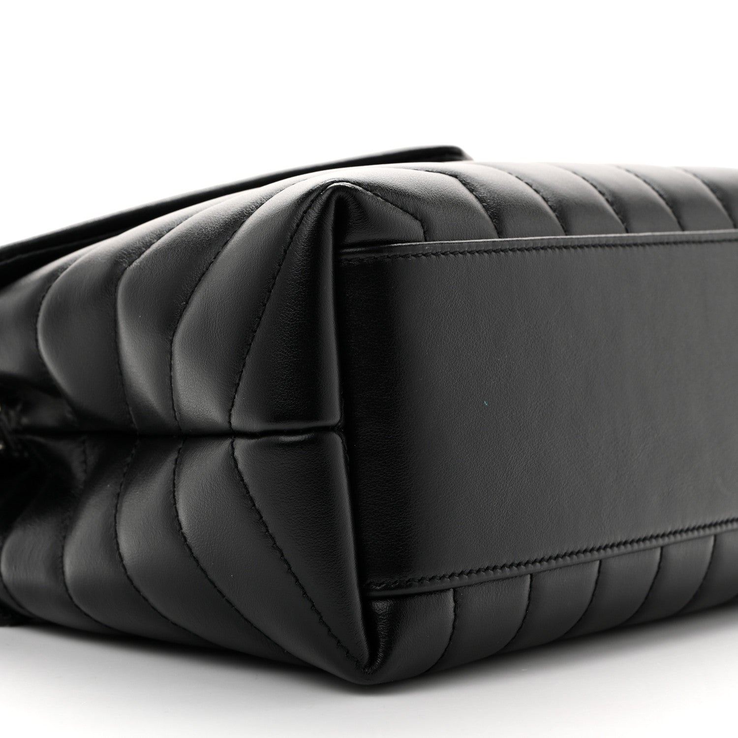 Saint Laurent Calfskin Y Quilted Monogram Small Loulou Chain Satchel Black 9 of 11