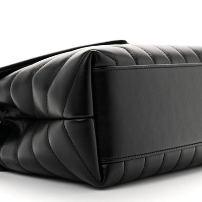 Saint Laurent Calfskin Y Quilted Monogram Small Loulou Chain Satchel Black 9 of 11