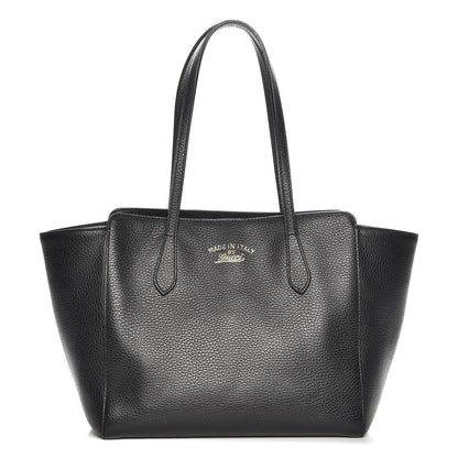 Gucci Pebbled Calfskin Small Swing Tote Black 1 of 6
