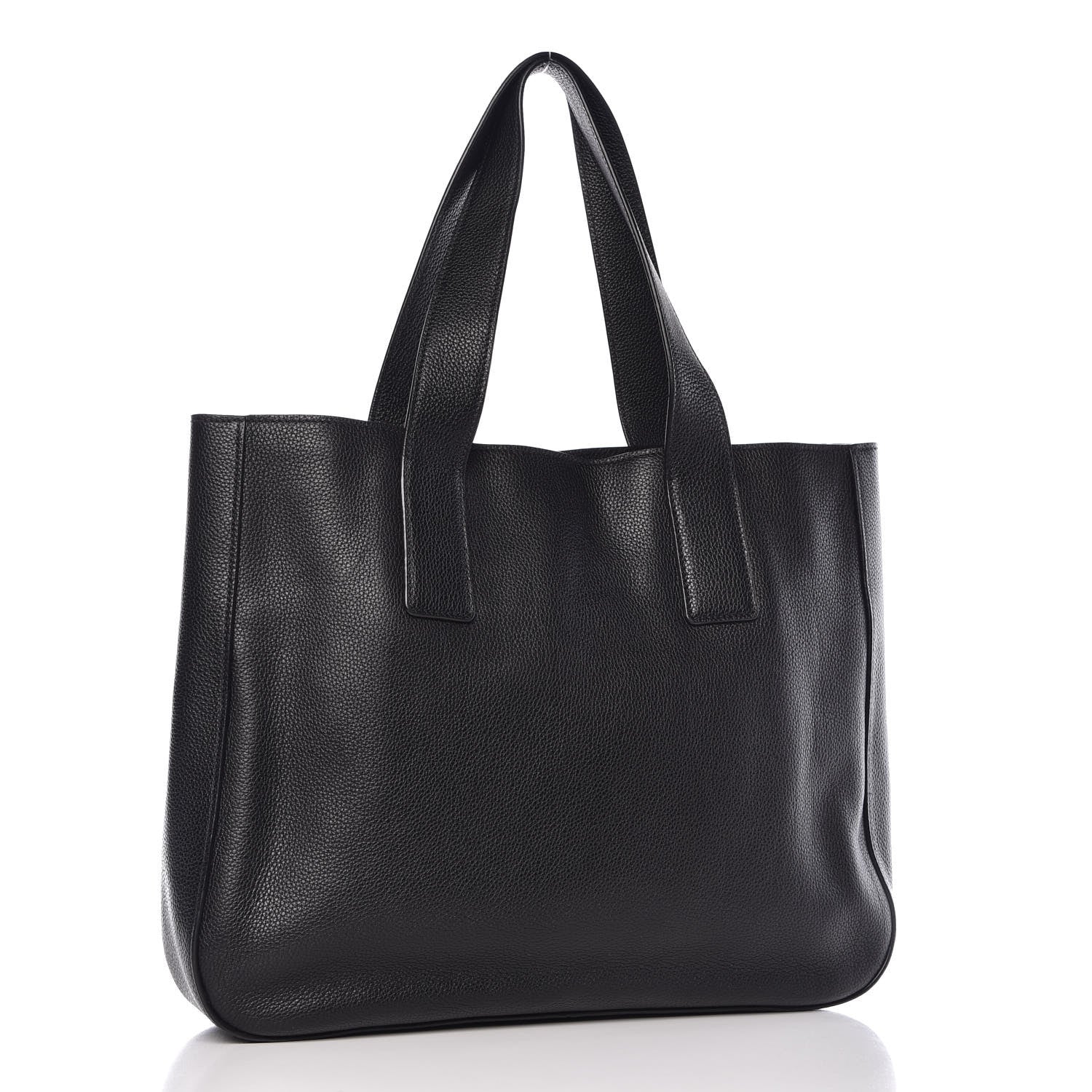 Prada Vitello Daino Tote Black 3 of 11