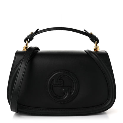 Gucci Roxy Calfskin Medium Blondie Top Handle Bag Black 1 of 10
