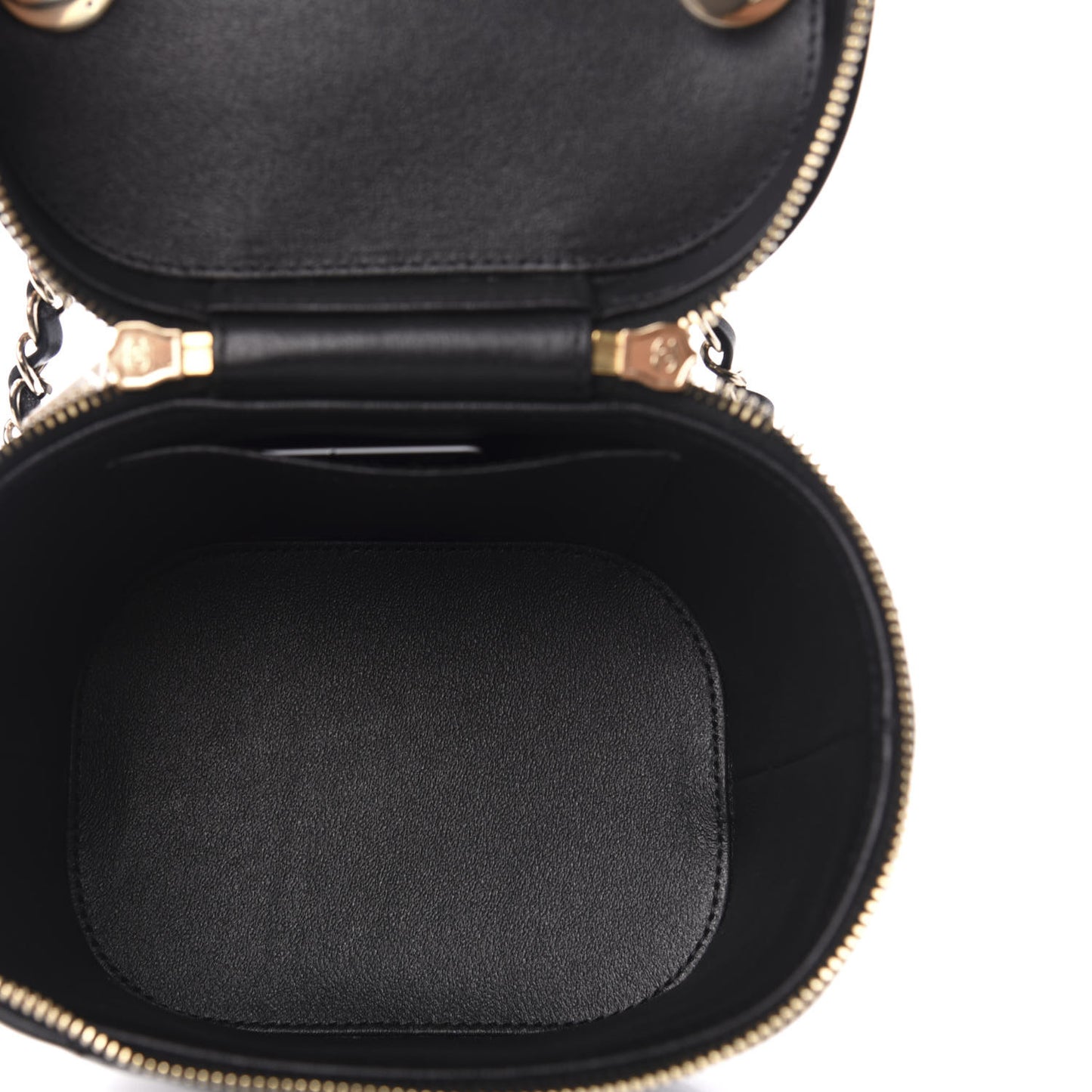Lambskin Quilted Trendy Vanity Case Black