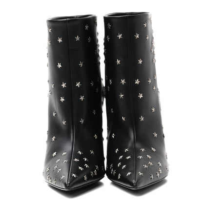 Saint Laurent Calfskin Star Studded Ankle Booties 38 Black 2 of 8