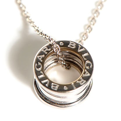 Bulgari 18K White Gold B.Zero1 Pendant Necklace 3 of 5