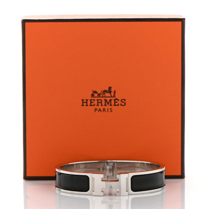 Hermes Enamel Narrow Clic Clac H Bracelet PM Black 5 of 5