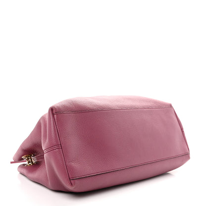 Gucci Pebbled Calfskin Medium Soho Chain Shoulder Bag Peonia Flower 4 of 13