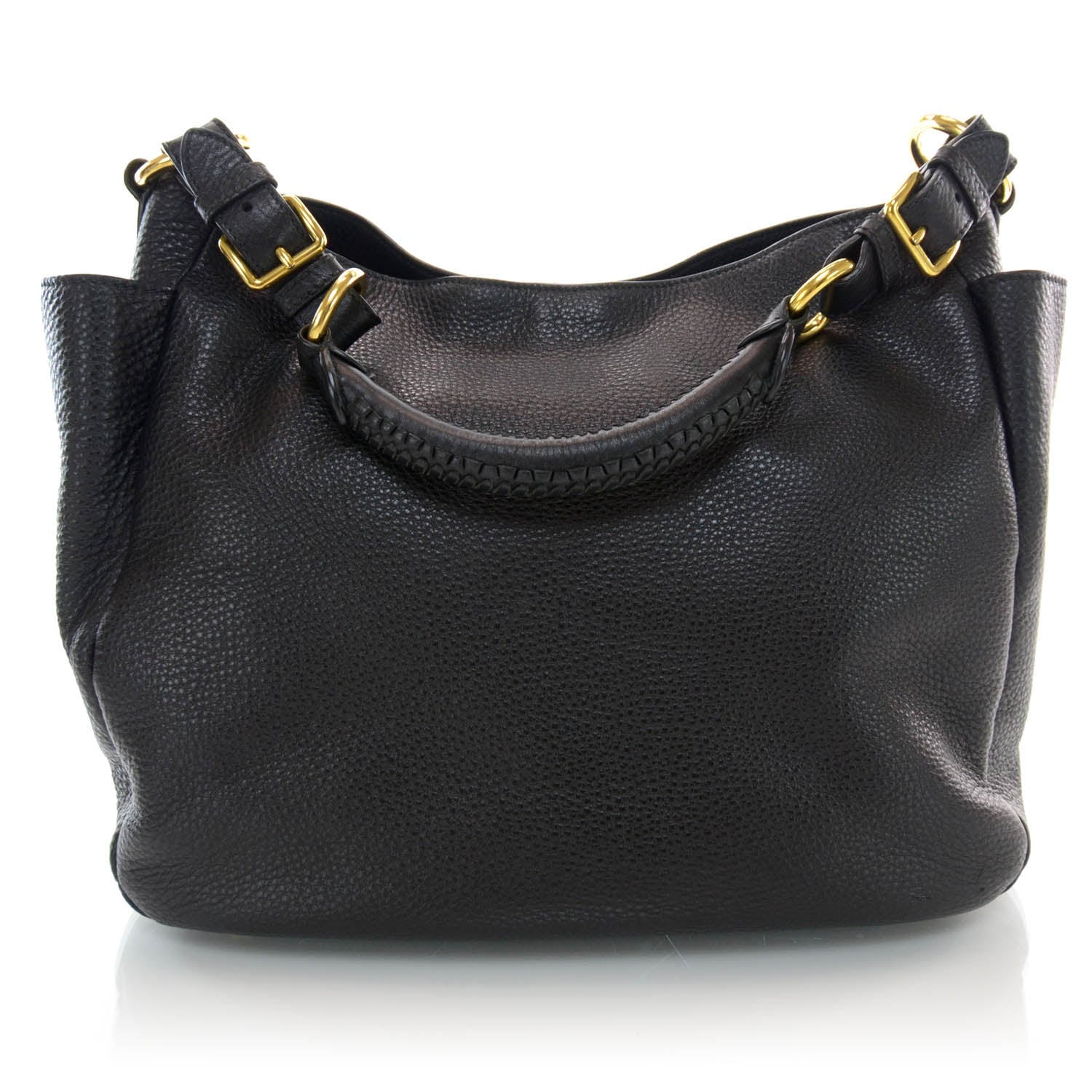 Prada Vitello Daino Hobo Black 3 of 9