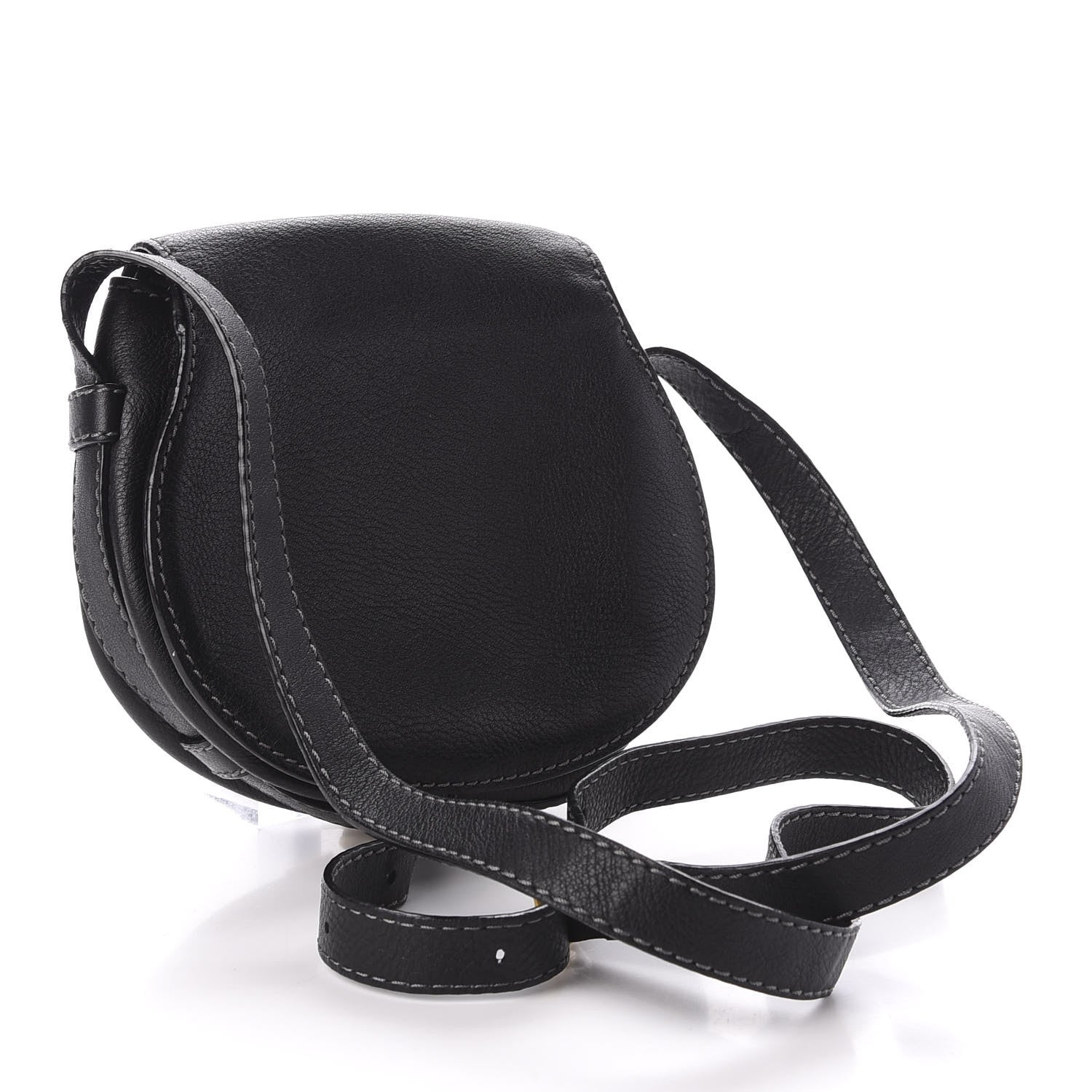 Chloe Calfskin Mini Marcie Round Crossbody Bag Black 3 of 9