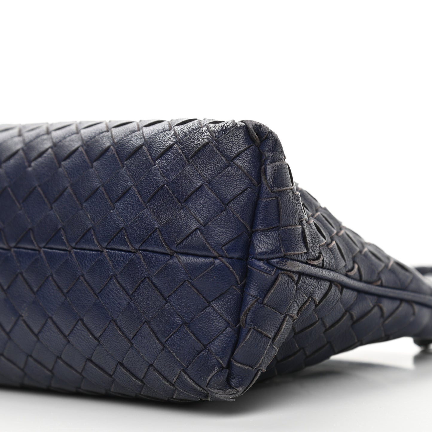 Nappa Intrecciato Mini Shoulder Bag Navy Blue