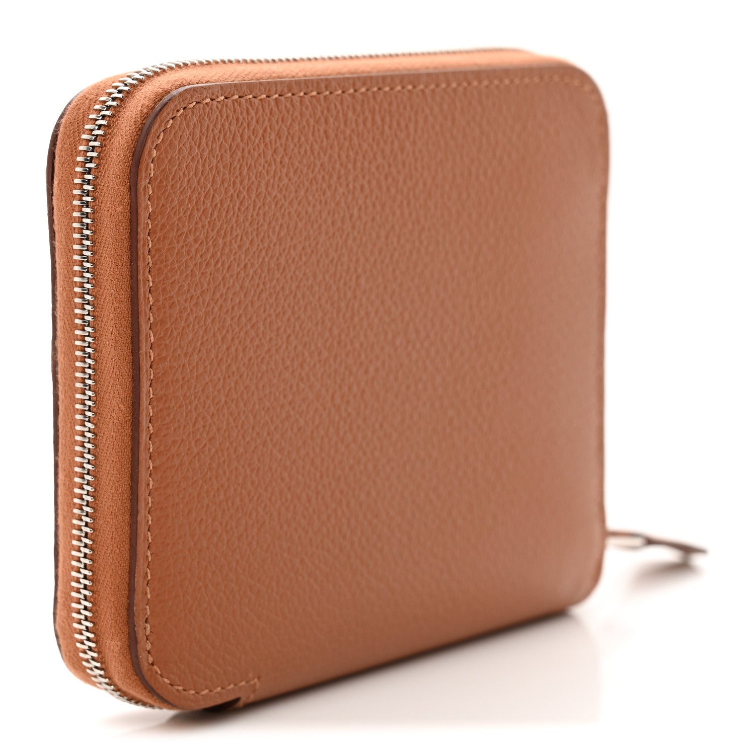 Hermes Evercolor Barenia Silk'In Compact Wallet Gold 3 of 9