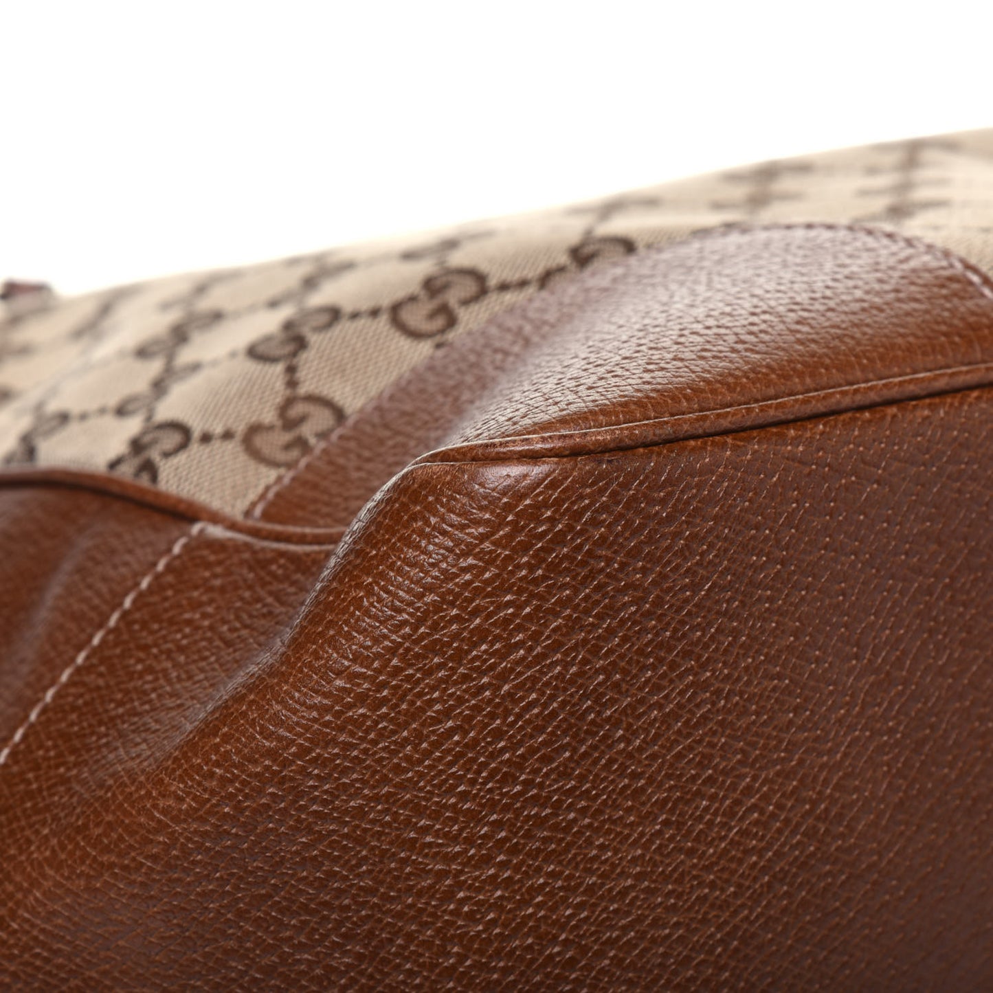 Monogram Medium Bree Zippered Tote Beige Tabacco