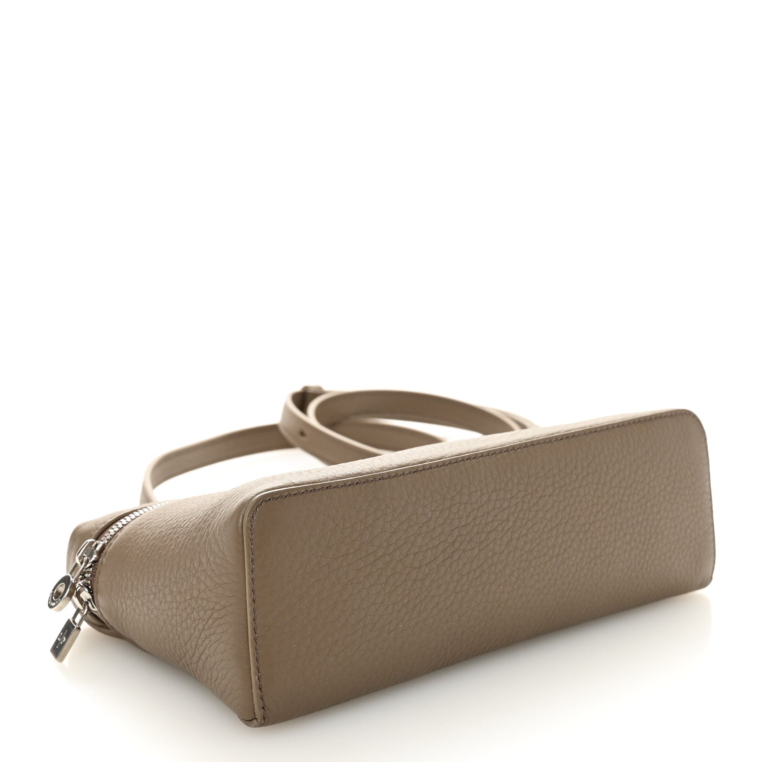 Loro Piana Grained Calfskin L19 Extra Pocket Pouch Warm Mastic