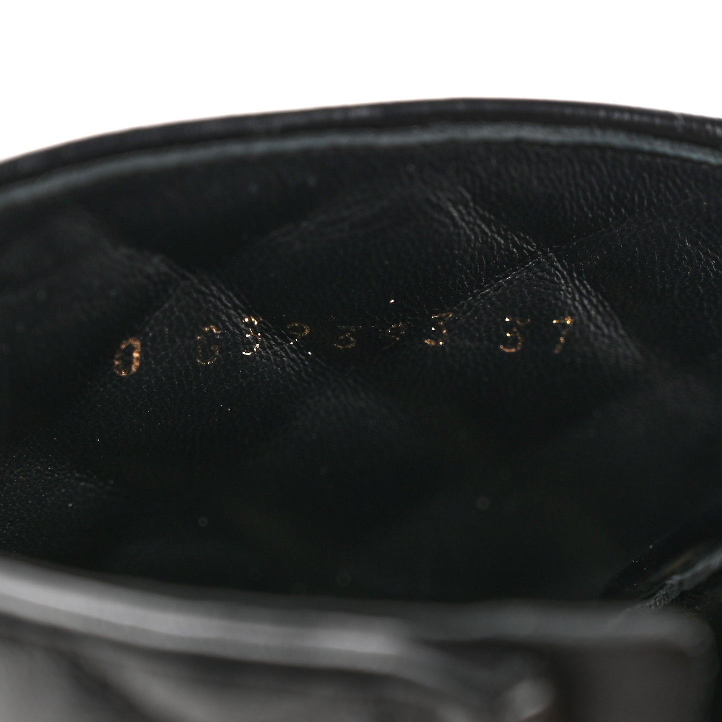 Shiny Calfskin Patent Quilted Chain Lace Up Combat Boots 37 Black