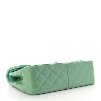 Chanel Patent Quilted Jumbo Double Flap Green 4 of 11