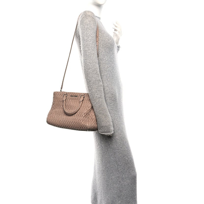 Miu Miu Nappa Matelasse Swarovski Crystal Tote Cammeo 2 of 9