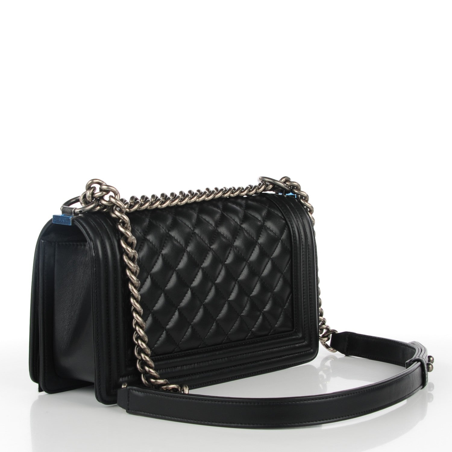 Chanel Calfskin Quilted Medium Boy Flap Black 3 of 9