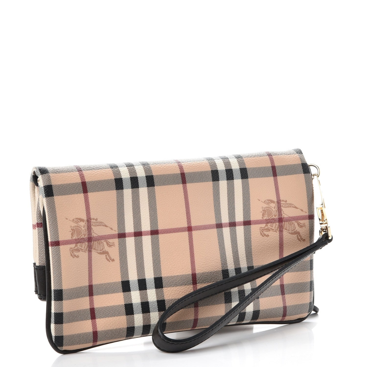Burberry Haymarket Check Adeline Foldover Clutch Brown 3 of 7