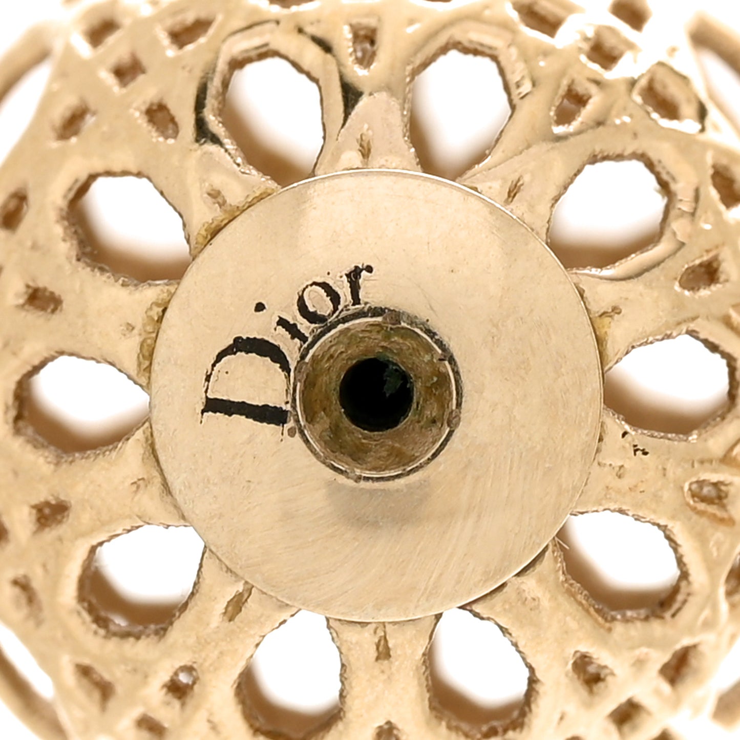 Cannage Mise En Dior Tribal Earrings Gold