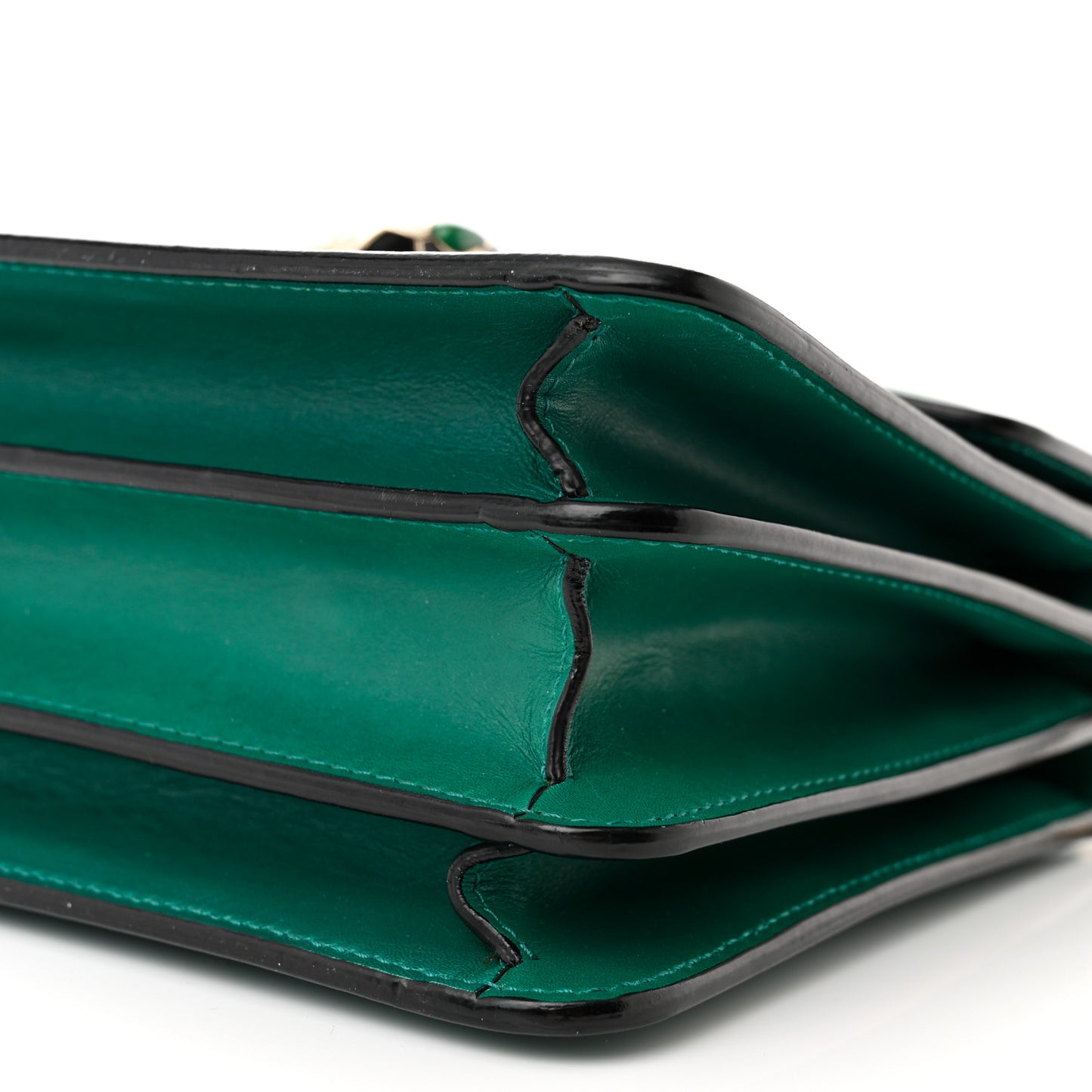 Calfskin Serpenti Forever Top Handle Emerald Green