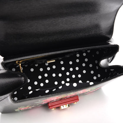 Dolce & Gabbana Grained Calfskin Printed Lucia Small Satchel Nero Black 7 of 12