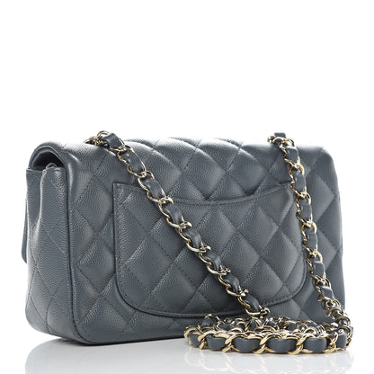 Chanel Caviar Quilted Mini Rectangular Flap Dark Grey 3 of 11