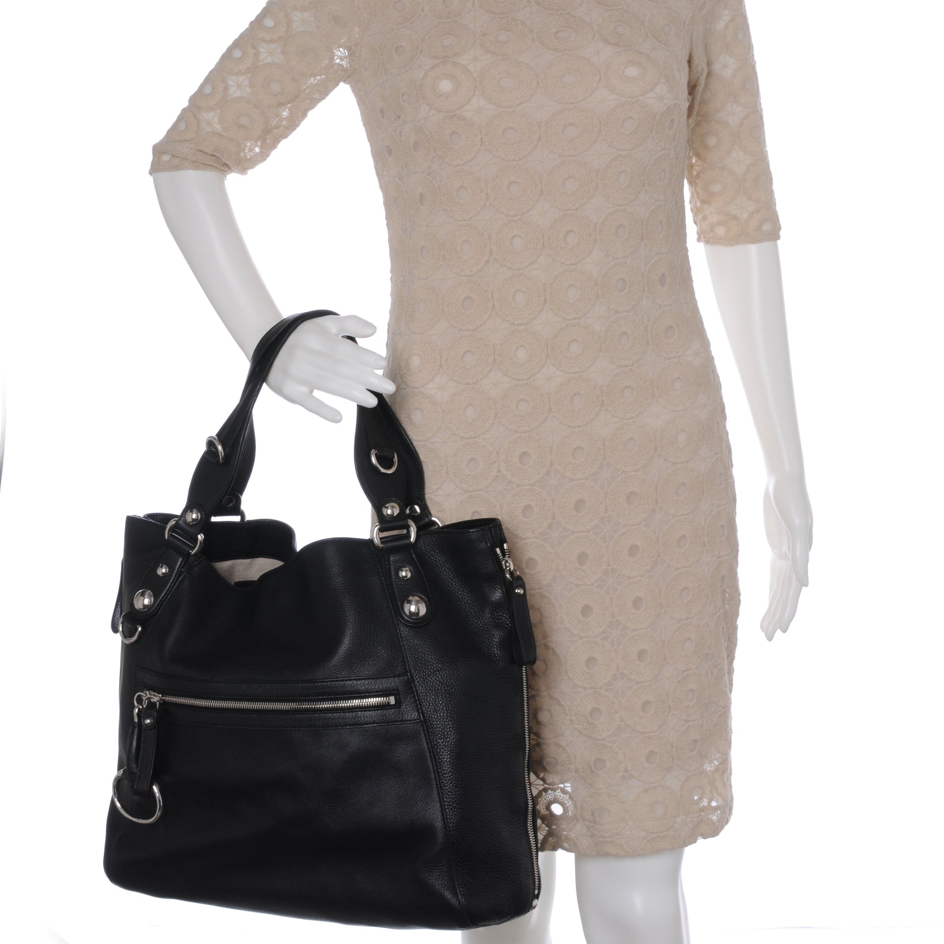 Gucci Leather Icon Bit Large Tote Black 2 of 7