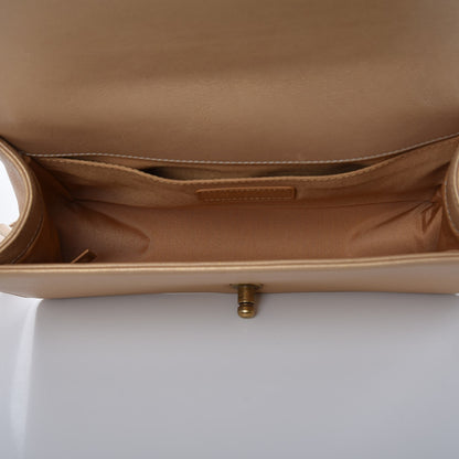 Chanel Metallic Calfskin Quilted Medium Boy Flap Gold 5 of 9