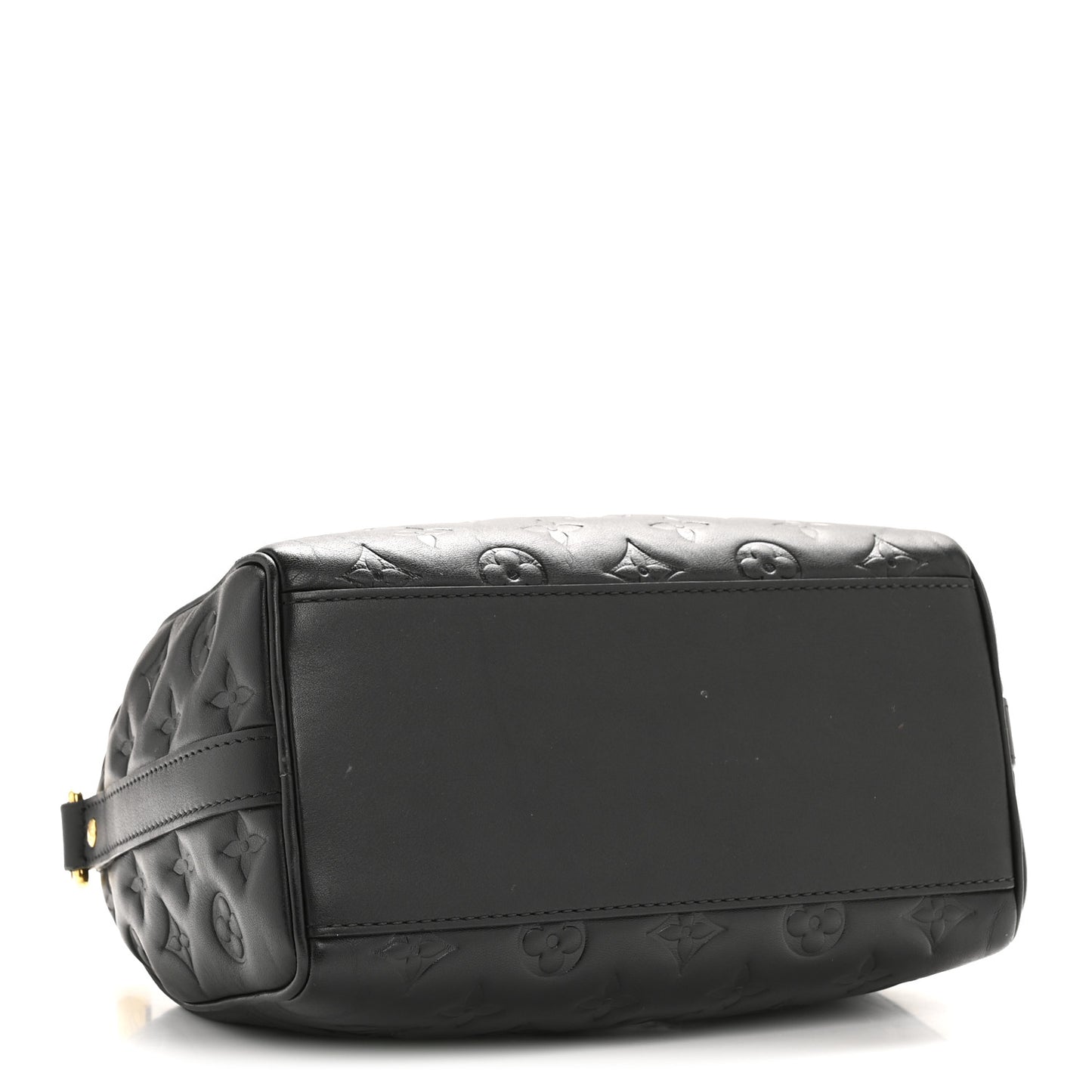 Lambskin Embossed Monogram Speedy 22 Bandouliere Black