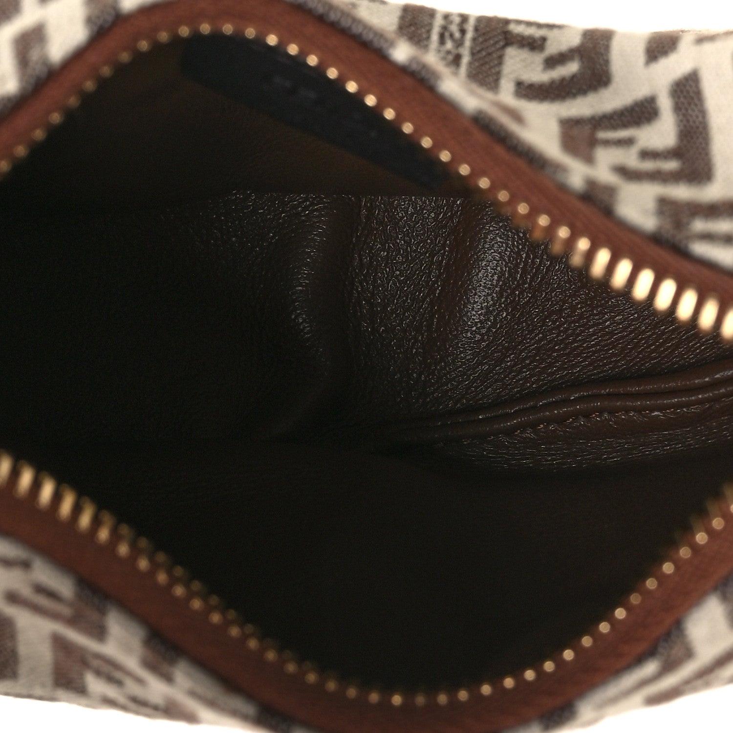 Fendi Fabric Jacquard FF 1974 Nano Fendigraphy Hobo Charm Beige 5 of 10