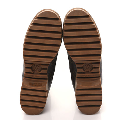 Louis Vuitton Suede Calfskin Monogram Platform Desert Boots 37 Dark Gray 5 of 9