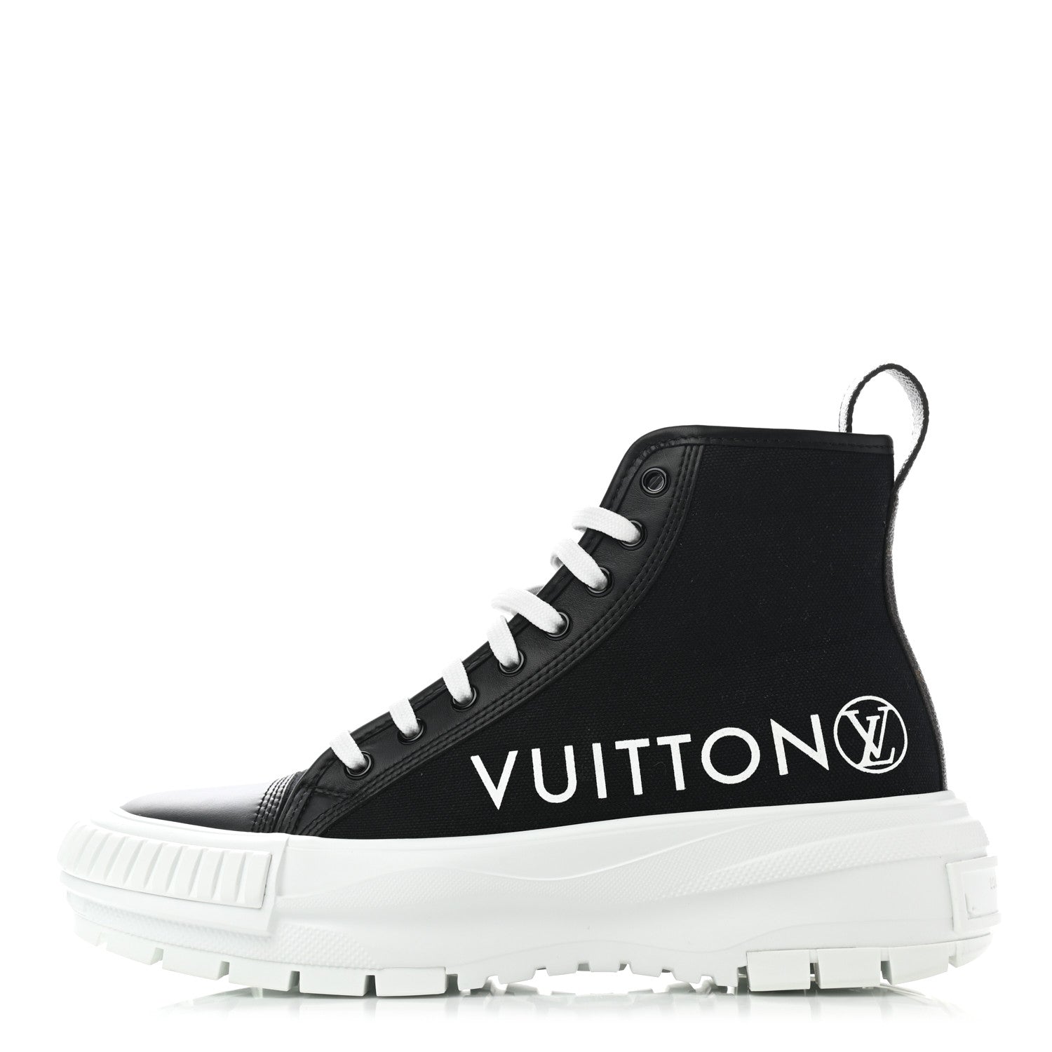 Louis Vuitton Canvas LV Squad Sneaker Boots 38 Black 1 of 9