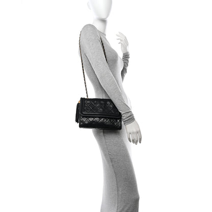 Chanel Lambskin Quilted Tassel Flap Black 2 of 15