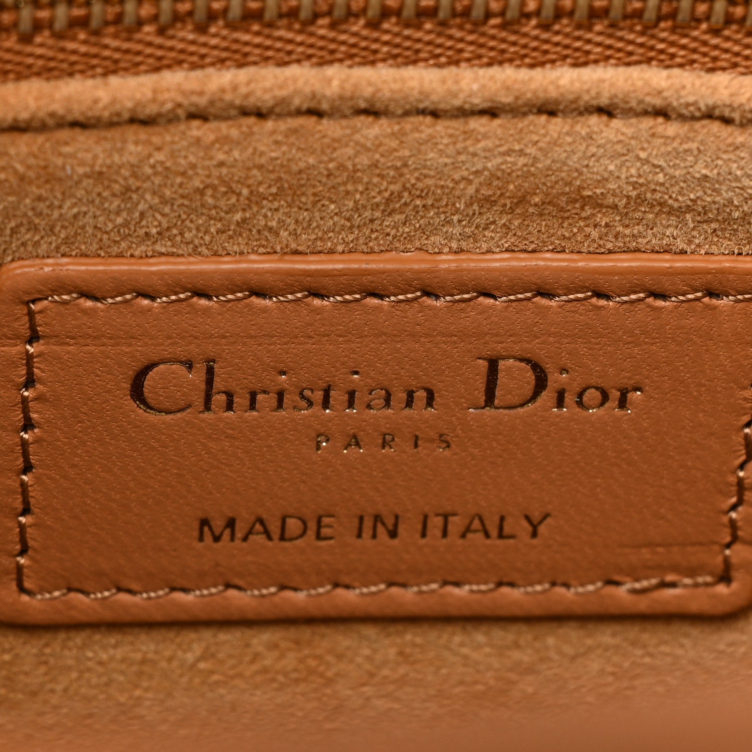 Christian Dior Lambskin Cannage Medium Lady Dior Amber 6 of 8