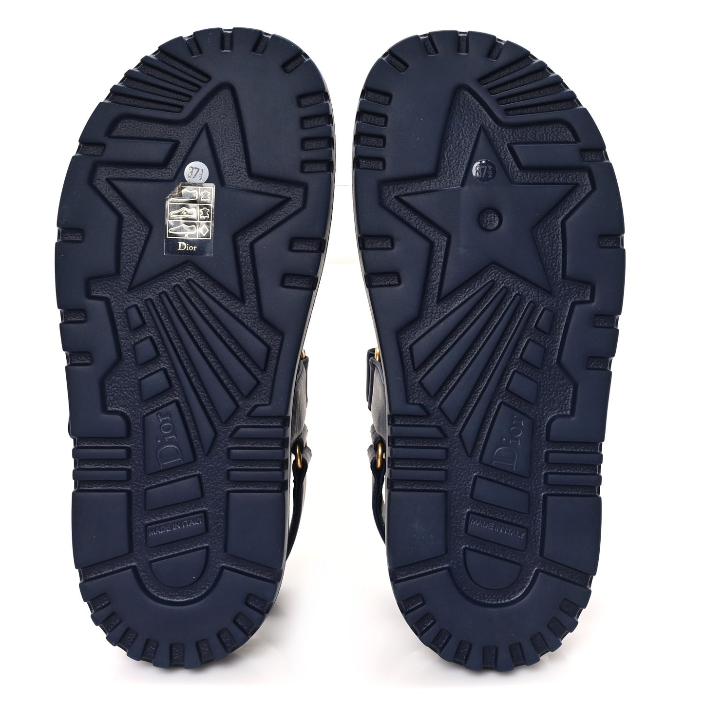 Lambskin Dioract 10mm Sandals 37.5 Blue