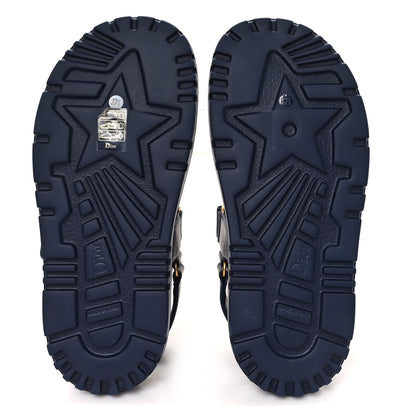Christian Dior Lambskin Dioract 10mm Sandals 37.5 Blue 6 of 10
