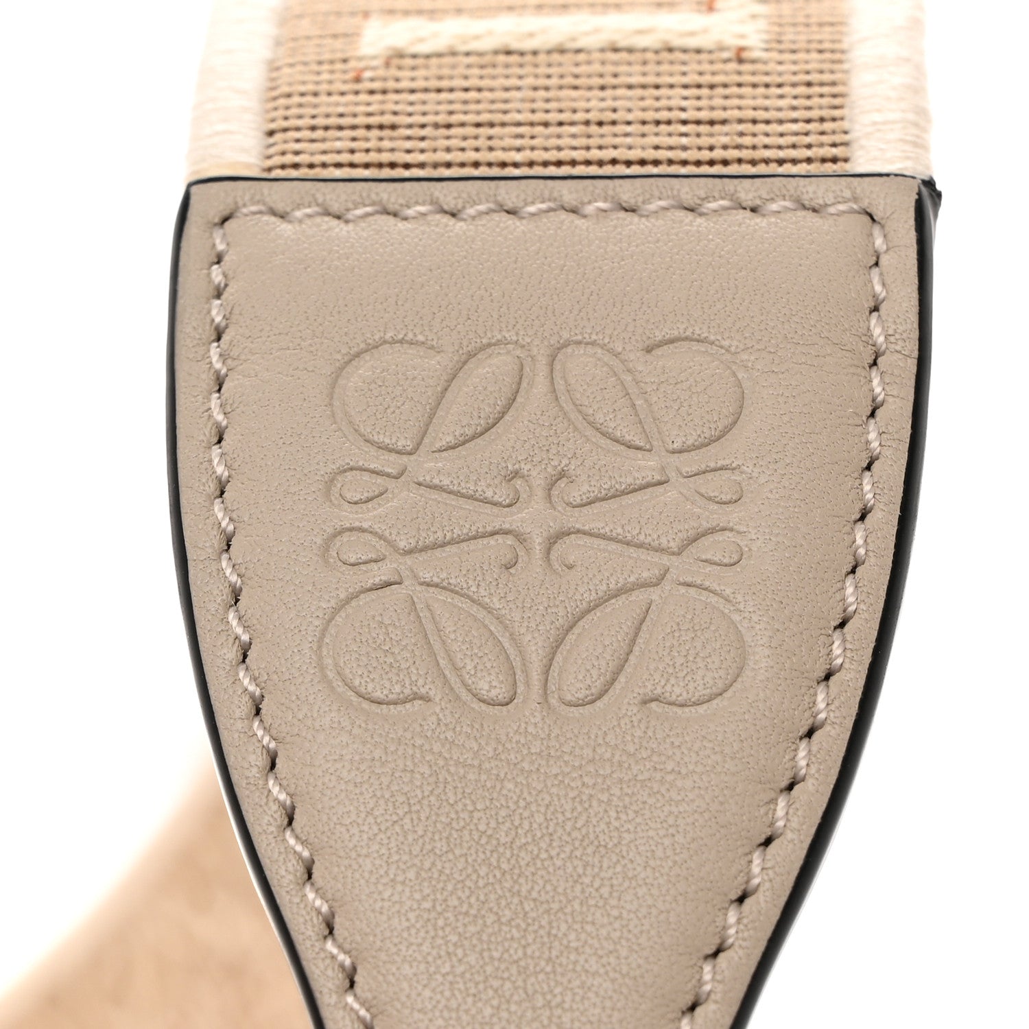 Loewe Calfskin Jacquard Anagram Strap Natural 4 of 7