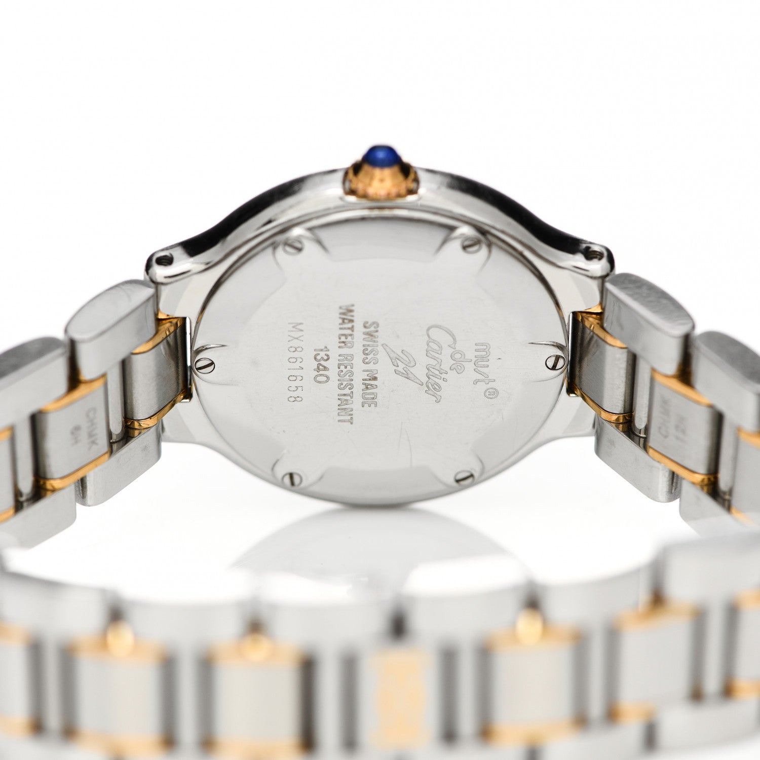 Cartier Stainless Steel 18K Yellow Gold 28mm Must De 21 Quartz Watch 4 of 5