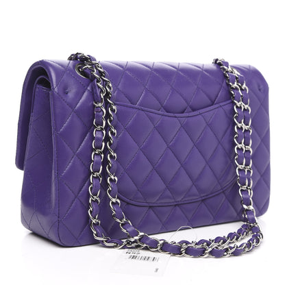 Chanel Lambskin Quilted Medium Double Flap Purple 3 of 11