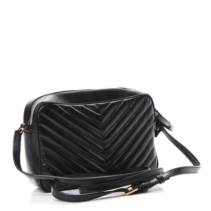 Saint Laurent Calfskin Matelasse Monogram Lou Camera Bag Black 3 of 12