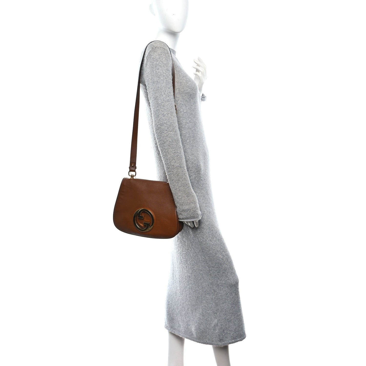 Gucci Roxy Calfskin Web Medium Blondie Shoulder Flap Bag Cuir 2 of 10