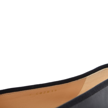 Chanel Lambskin Patent Cap Toe Ballerina Flats 37 Black 10 of 11