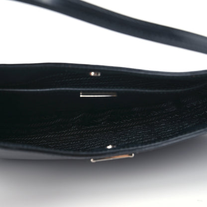 Prada Spazzolato Cleo Shoulder Bag Black 5 of 8
