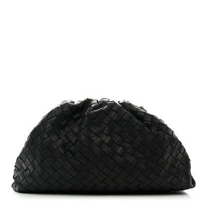 Bottega Veneta Nappa Maxi Intreccio The Pouch Oversized Clutch Black 1 of 10