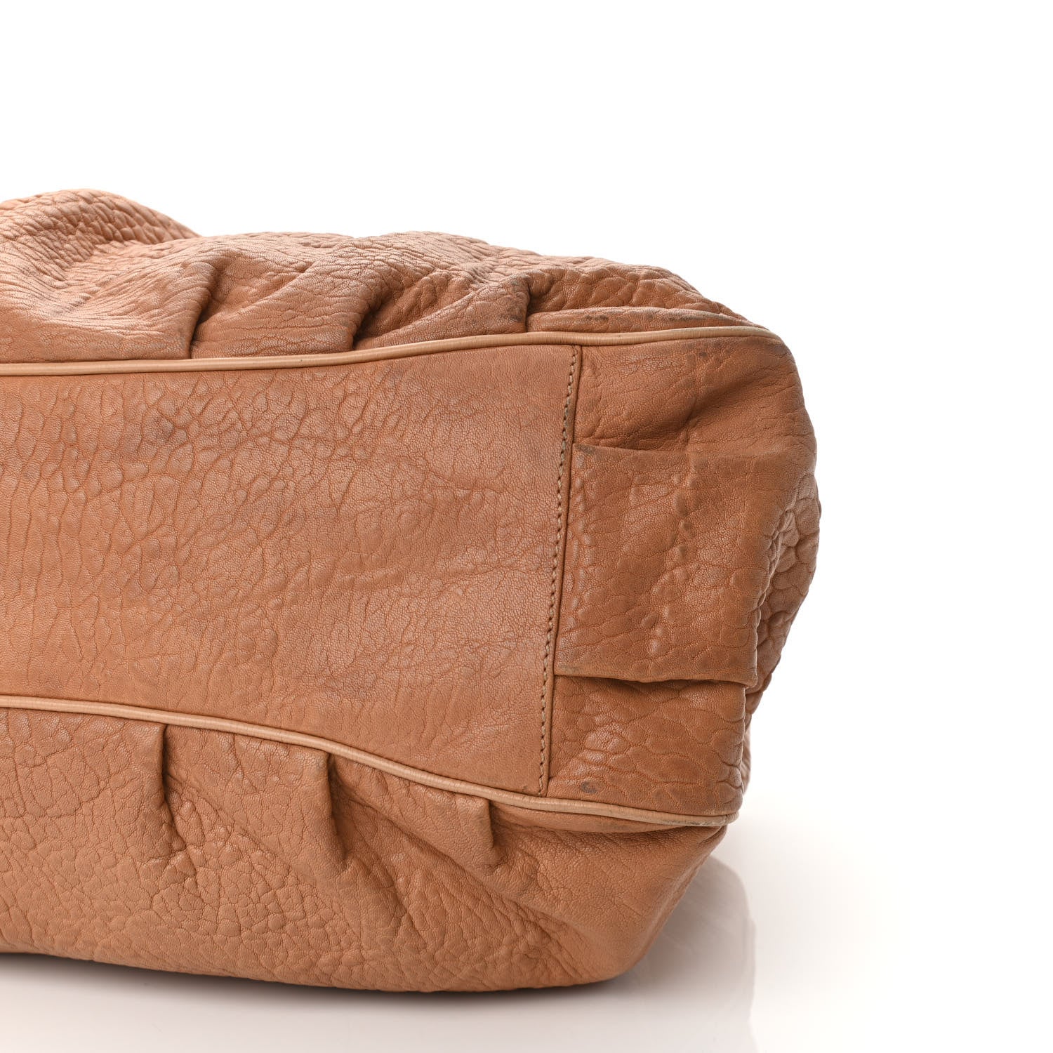 Fendi Crinkled Lambskin Mia Tote Camel 9 of 10